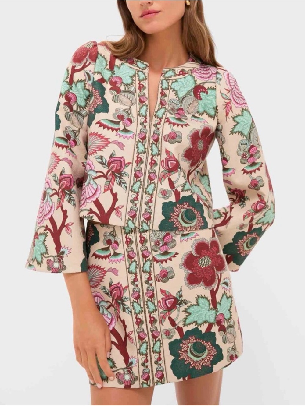 Tuckernuck Pink Floral Embroidered Jacket & Skirt - Picture 4 of 4